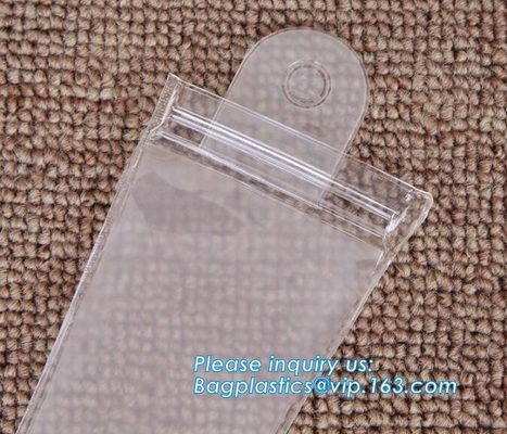 Biologisch afbreekbaar penpotlood houlder, Draagbaar waterdicht Transparant Blauw plastic pvc-van de de zakzak van de Potloodpen bagplasticspak