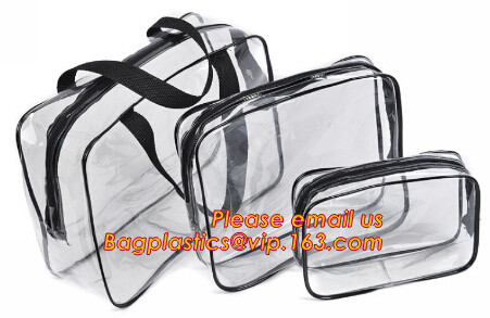 maak hangende toiletry zak voor reis waterdicht, de Vinyl Transparante van de Zak/Clear van pvc Kosmetische Toiletry Bag/PVC Zak van de Reismake-up