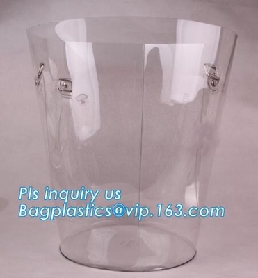 Het vouwen van Vouwbaar Emmervat, Waterdicht pvc dat Emmer, pvc-Emmer, Ronde Emmer met Plastieken B vouwt van Handvat de Duidelijke pvc
