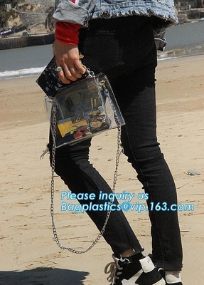 Handtas van de de Slingerzwerver van pvc van het Leuke Meisje van de kettingszak de Duidelijke Transparante, pvc-Vrouwenhandtas, pvc-de handtas van de Strandzak/Maniervrouwen h