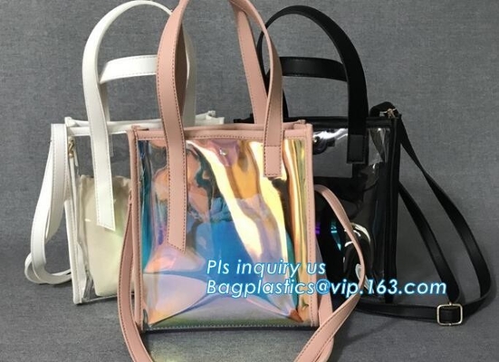 Klassieke Kleurrijke pvc-van de de Zakzak van de Portefeuillezak de schouderzak, pvc-Kruis - lichaamszak voor de Meisjes van de Schoolreis, Tote Bag Clear Shou