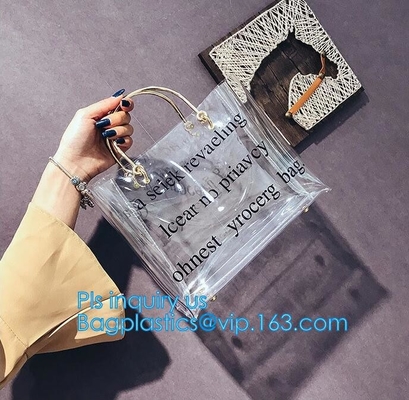 Pvc-de de schouderzak van de Vrije tijdszak, sporten doet, Transparant Tote Bag Clear Shoulder Bag, Economisch lichtgewichtpvc-reisla in zakken