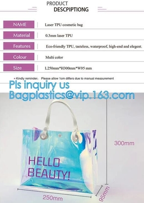 Van de het Strandzak van de vrouwenzomer draagt Vinylpvc Transparant Klein Tote Handbags Shopping Shoulder Bags, handvat, matrijzenbesnoeiing, packagi