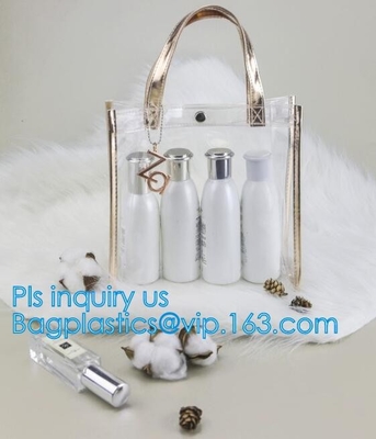 De Zak van pvc van Tote Bag Clear Shoulder van het douanestadion met Ritssluiting, pvc-van de de zak duidelijke transparante gelei van de brievenemmer de schoudertotalisator