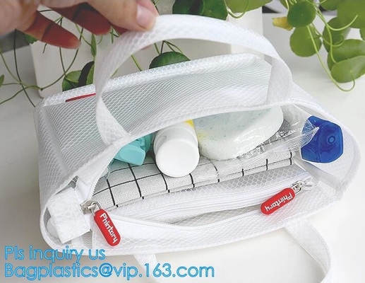 zak van het het strandnetwerk van de polyester draagt de openluchttotalisator voor vrouwen/manier nylon netwerk het winkelen handtas, Nylon Mesh Beach Bag, portefeuille