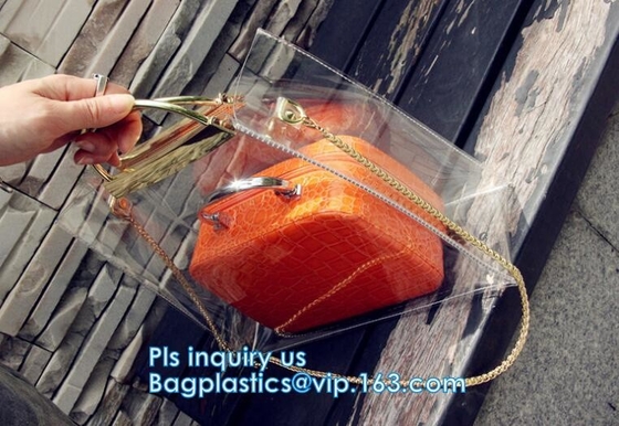 de aangepaste duidelijke pvc-handtas van de totalisatorzak, In Dame Handbags met de Schouder Tote Bag, Envelophandtas Ha van het Ritssluitingshandvat