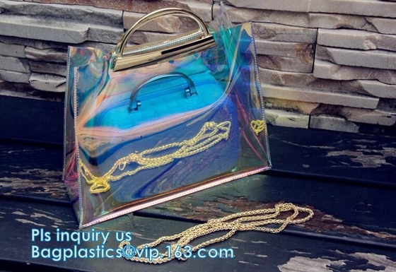 de aangepaste duidelijke pvc-handtas van de totalisatorzak, In Dame Handbags met de Schouder Tote Bag, Envelophandtas Ha van het Ritssluitingshandvat