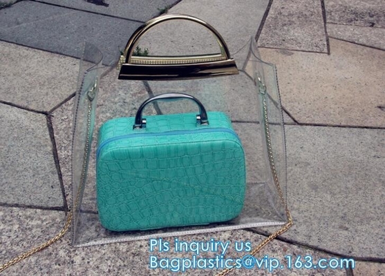de dames vormen pvc-handtas, pvc-Vrouwenzakken Tote Beach Handbags, pvc-Vrouwenhandtas Tote Bag, Vrouwenhandtas, pvc-Strandzak