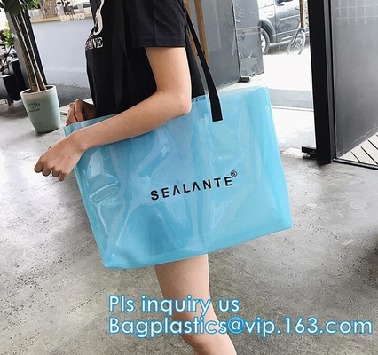 De promotiezakken van de het Strandhanddoek van pvc Duidelijke, opnieuw te gebruiken het strandzak van pvc, Zand doet Kosmetische Zakhandtas, Handvatzak/pvc-handvatbedelaars in zakken