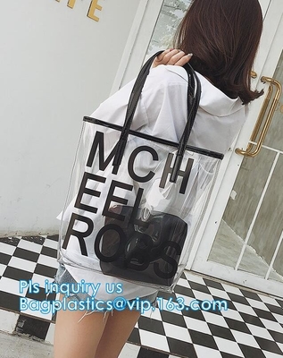 De handtasorganisator Shoulder Bag, de zak van de het strandtotalisator van schoonheidspvc, de Zak van de Strandschouder met Kleine Kosmetische zak, maakt omhoog ecoiride