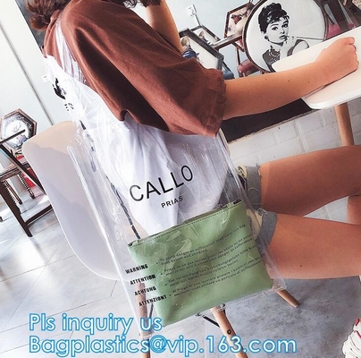 Pvc Tote Shopping Bag, de zak van weerspiegelende pvc-het winkelen vrouwen, shinny het winkelen van pvc harrods zak van de douane Transparant Gift, pac