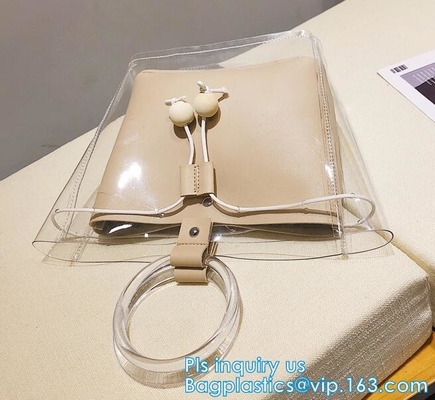 het Winkelen van pvc van pvc Tote Bag Customize Logo Zak, pvc-Handtas van Handtas de Duidelijke Tote Beach Bag Transparent Purse, pvc-het winkelen bedelaars