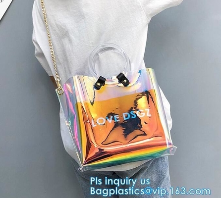 Van de de Beurszak van beurzenpvc Vinyl Plastic de Handtasdames, van de de totalisatorzwerfster van de Zomerpvc handtassen van pvc de transparante, Schouderhandtas H