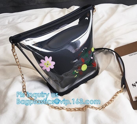 het winkelen waterdichte zak van de de grootte de standaard promotieschouder van de zak plastic zak, Tote Bag Fashion Pvc-strandzak, handige totalisator,