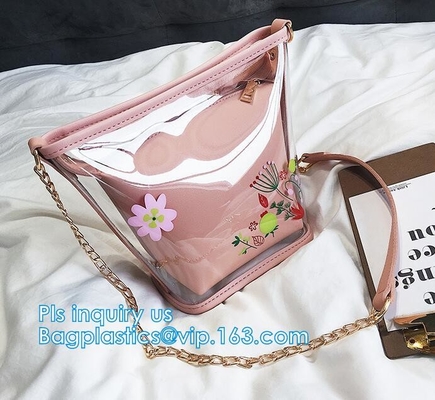 het winkelen waterdichte zak van de de grootte de standaard promotieschouder van de zak plastic zak, Tote Bag Fashion Pvc-strandzak, handige totalisator,
