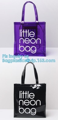 De ritssluitingszak van Eco vriendschappelijke pvc/duidelijke bag/PVC het handvatzak van pvc, Duidelijke pvc-handvatzak, Duidelijke plastic boodschappentas, Superieure qual