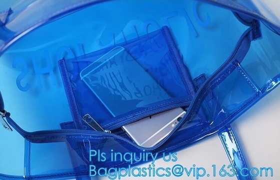 Zachte de zakzak van pvc met ronde, verpakkende zak met verpakkende zak van het borduurwerk de rekupereerbare dekbed, Handvatzak, pvc-het Winkelen Bedelaars