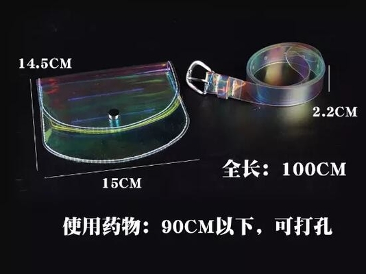 De Zak van de de Sportenriem van laserpvc, Taillezak, Fanny Pack, van de het Gevalzak van de Taillezak zak van de de sportentaille van pvc de Duidelijke/transparante riem, zak
