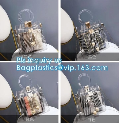 handtas van handtas de online pvc voor vrouwen, pvc-totalisatorhandtas met een kleine beurs, Dikke pvc-Vrouwen Unieke Handtassen, Zakzakken