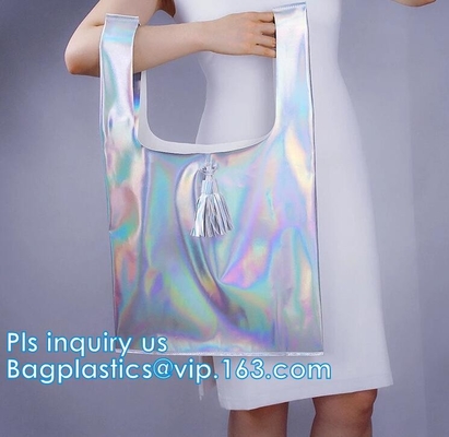 Van de BoodschappersTransparent van de sluitingsschouder de Handtas van pvc, pvc Jelly Tote Bag 2 van de het Strandzak van PC Vastgestelde het Suikergoedhandtas, Pvc Dame Women