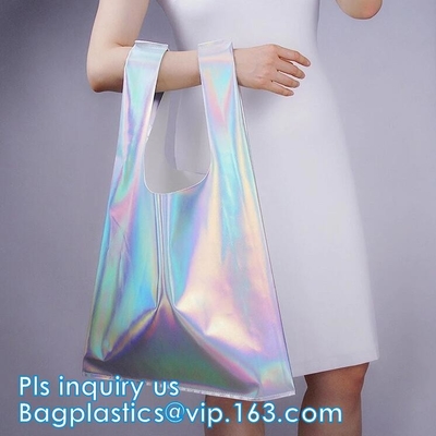 Van de BoodschappersTransparent van de sluitingsschouder de Handtas van pvc, pvc Jelly Tote Bag 2 van de het Strandzak van PC Vastgestelde het Suikergoedhandtas, Pvc Dame Women