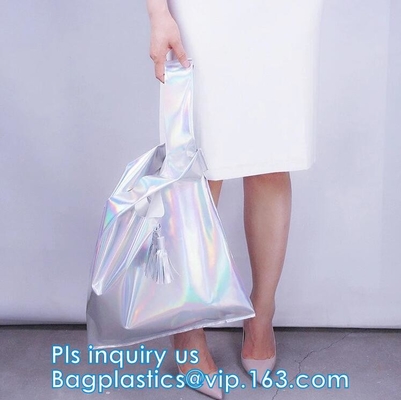 Van de BoodschappersTransparent van de sluitingsschouder de Handtas van pvc, pvc Jelly Tote Bag 2 van de het Strandzak van PC Vastgestelde het Suikergoedhandtas, Pvc Dame Women