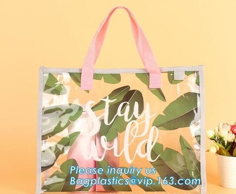 Van de Giftzakken van pvc de Kosmetische Zakken van de Kerstmisverpakking van Diy, zakken met handvat voor kleinhandelsvertoning, pvc van Organisatorstorage bag large