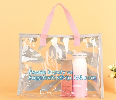 Van de Giftzakken van pvc de Kosmetische Zakken van de Kerstmisverpakking van Diy, zakken met handvat voor kleinhandelsvertoning, pvc van Organisatorstorage bag large