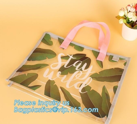Van de Giftzakken van pvc de Kosmetische Zakken van de Kerstmisverpakking van Diy, zakken met handvat voor kleinhandelsvertoning, pvc van Organisatorstorage bag large