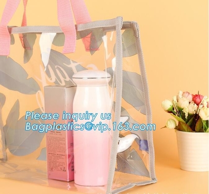 Van de Giftzakken van pvc de Kosmetische Zakken van de Kerstmisverpakking van Diy, zakken met handvat voor kleinhandelsvertoning, pvc van Organisatorstorage bag large