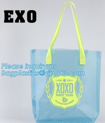 Van de Giftzakken van pvc de Kosmetische Zakken van de Kerstmisverpakking van Diy, zakken met handvat voor kleinhandelsvertoning, pvc van Organisatorstorage bag large