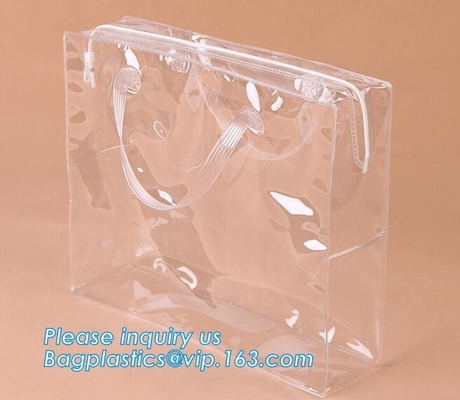 OEM Zippered ontruimt de Algemene het Dekbedzak van pvc van Organisatorstorage bag large, Vinylzakken met Handvatten de Ritssluitingszak van Make-up Vastgestelde pvc