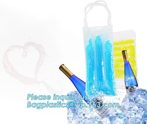 oem produceerde koelere pvc-wijnzak, ijszak voor het ijszak van pvc van de wijnfles, zak van het flessen de koelere droge ijs voor bar, restaurant