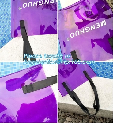 Biologisch afbreekbare Rekupereerbare het Winkelen van pvc Duidelijke Plastic Giftzakken, pvc Toy Plastic Bag met Kaartkopbal, de Douane Plas van de Matrijzenbesnoeiing