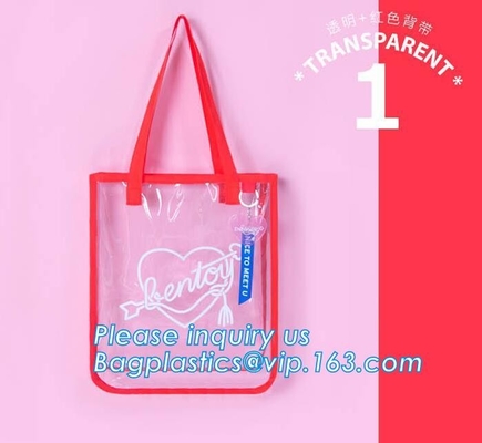 Het Strandzak van pvc van schoudertote pouch clear met Binnenlandse Zak, van het de vrouwen grote ontwerp van geleipvc van de de handtasschouder de slingerzak van l