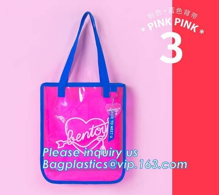 Het Strandzak van pvc van schoudertote pouch clear met Binnenlandse Zak, van het de vrouwen grote ontwerp van geleipvc van de de handtasschouder de slingerzak van l