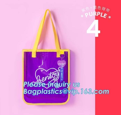 Het Strandzak van pvc van schoudertote pouch clear met Binnenlandse Zak, van het de vrouwen grote ontwerp van geleipvc van de de handtasschouder de slingerzak van l