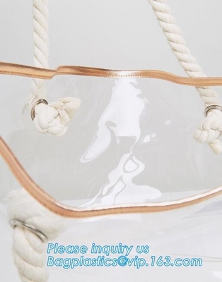 Van de Zakpvc van het de zomerstrand de Duidelijke Transparante Beurs die de Kleine Ontwerper Jelly Bag, de Schouder B breien van Schouderzakken van de Handtasmanier
