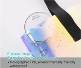 Van het Hologrampvc Tote Bag van de neonregenboog van de de douane de holografische handtas zak van het het handvatstrand van pvc, de Kosmetische Zak van de Make-upreis, Ritssluiting