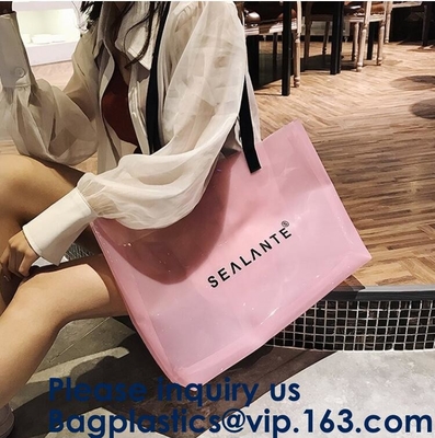 Heet Amazonië verkoopt de Transparante Boodschapper Bag Women Pink Jelly Shoulder Bag Female Big Tote Girl Handbags van de Hologramlaser