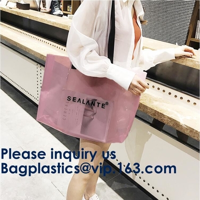 Heet Amazonië verkoopt de Transparante Boodschapper Bag Women Pink Jelly Shoulder Bag Female Big Tote Girl Handbags van de Hologramlaser