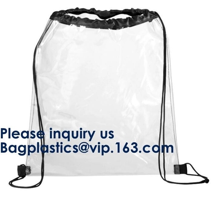Van de Gift Duidelijke Pvc Drawstring van de bevorderings vormt de Kleine Doek de Rugzakzak, de Transparante Duidelijke Zakken Bagease van pvc Drawstring pac