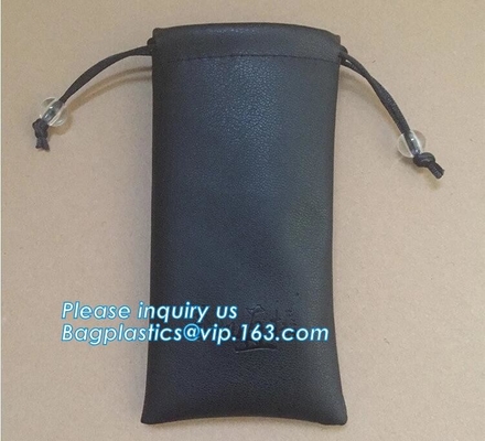 Diverse Grootte maakt de Bruine Pu Kosmetische Zak van Leerdrawstring Promotie omhoog Organisator Bag With Drawstring Bagease