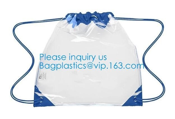 Promotie Transparante Duidelijke Drawstring de Rugzakzakken van pvc, Promotie Hete Verkopende Waterdichte Transparante pvc-Rugzak D