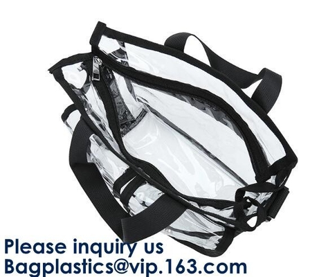 Duidelijke pvc-Make-up Kosmetische Zak met Extra 2 Front Magnet Pockets And Zipper Zak, Kosmetische Draagbare Toiletry Make-upzak