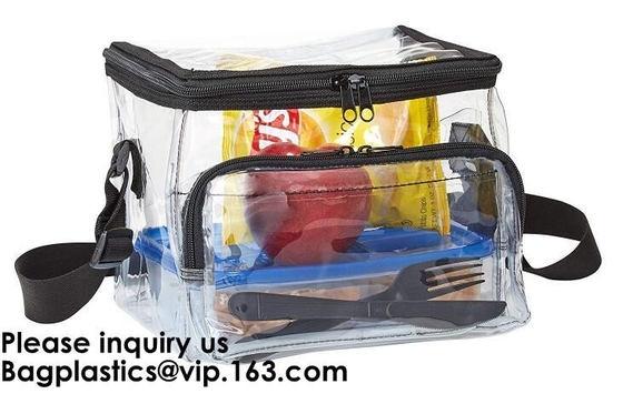 De duidelijke Zak van pvc Tote Bag With Interior Mesh van de Slingerzak en Schouderriem, de Duidelijke grote handtas van pvc met kleine zak