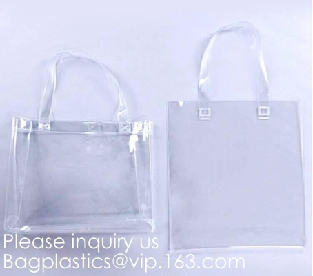 Milieuvriendelijk, OEM, Promotie, Winkelende, Kosmetische Reistas, Plastic pvc-het Winkelen Tote Bag manier grote capaciteit w