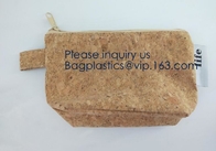 Cork Wood Pencil Case Bag-de Houderszak van het Schoolpotlood, de Reis Cork Cosmetic Bag, bagea van Toiletry Bag Natural van de Make-uporganisator
