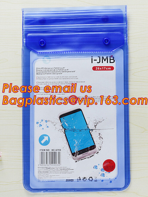 De douane drukte telefoontoebehoren plastic pvc-ritssluitingszak, pvc de Waterdichte Telefoonzak, Waterdichte Zak met Lichtgevend telefoneert