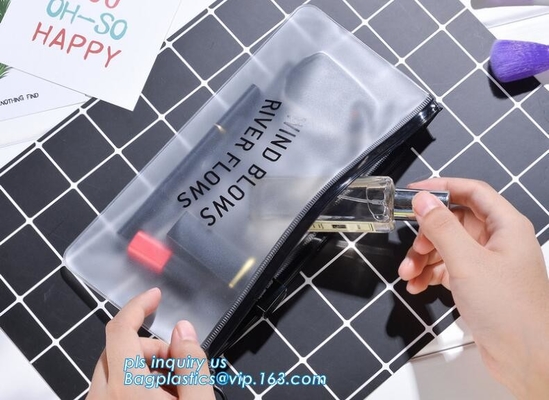 de berijpte verpakkende zak van de zakdoek met ritssluitingsodm embleem drukte oem ritssluitings plastic zakken met schuif, Ritssluitings Plastic Pa